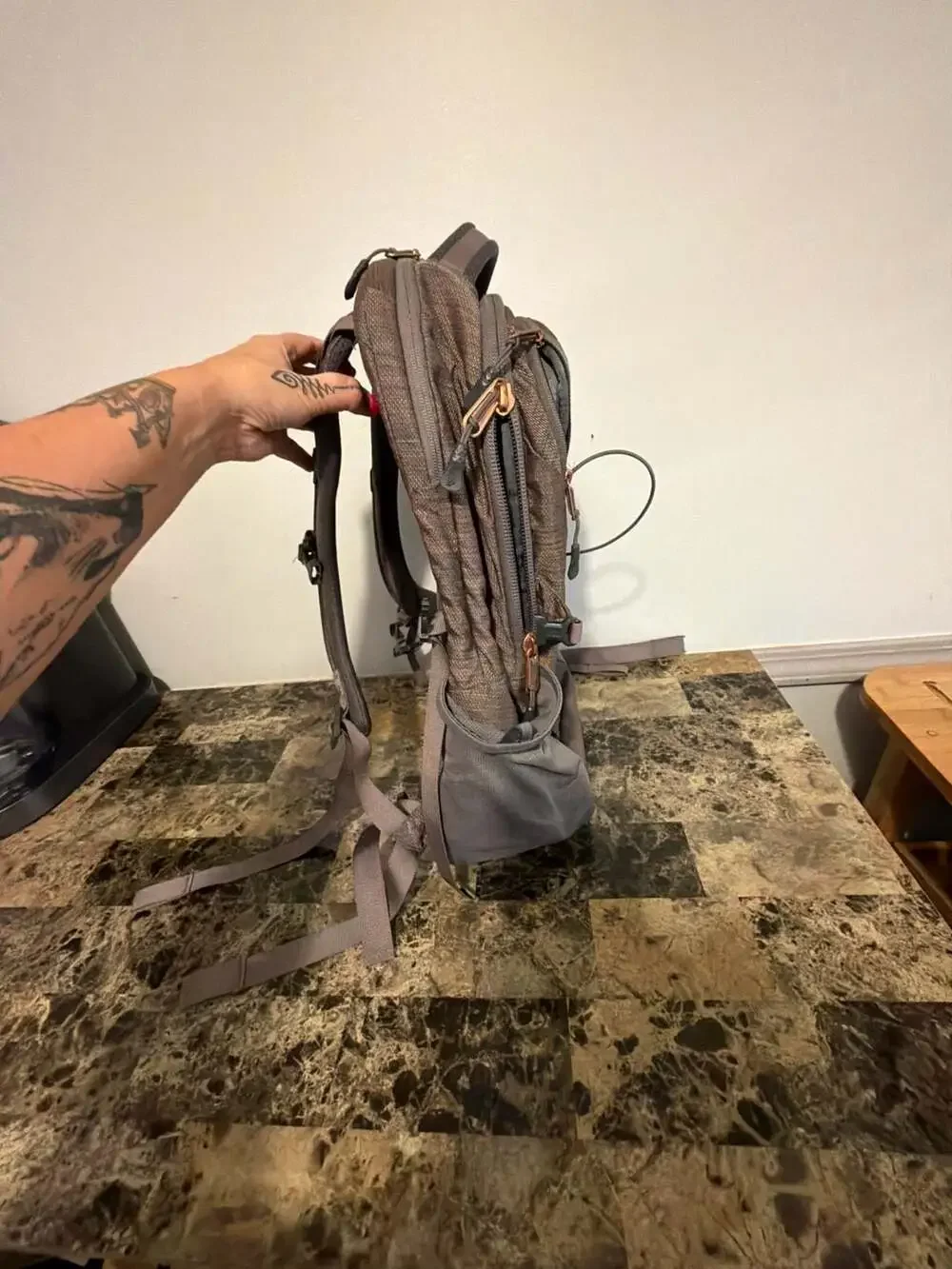 The North Face Borealis Luxe Backpack grey and rose gold